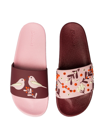 Živahni natikači Ptički in jagode