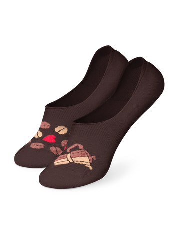 Živahne skrite nizke nogavice Kava ljubezni