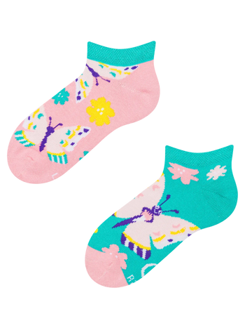 Živahne otroške kratke nogavice Ljubki metulji