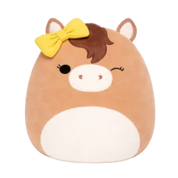 Squishmallows Tomar, rjavi mežikajoči konj, 13 cm