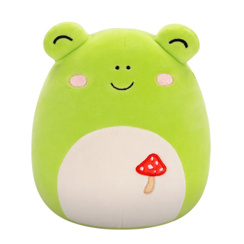 Squishmallows Wendy – zelena žaba z izvezeno gobo, 20 cm