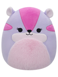 Squishmallows Tamara, vijolična in roza veverica, 20 cm