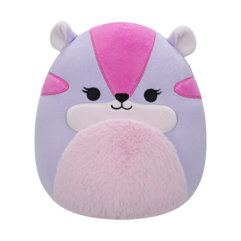 Squishmallows Tamara, vijolična in roza veverica, 20 cm