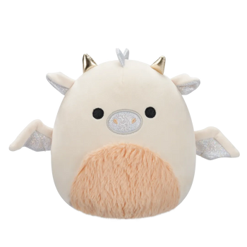 Squishmallows Buck – kremast in breskvast zmaj s kosmatim trebuhom, 20 cm