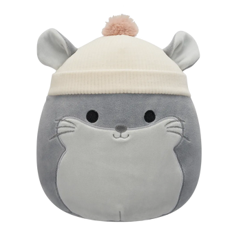 Squishmallows Camilo – siva činčila s svetlo rjavo kapo, 20 cm