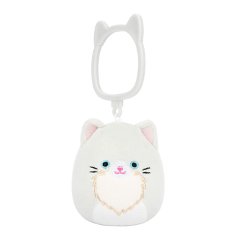 Squishmallows obesek za ključe Zachariah – angorska mačka, 9 cm