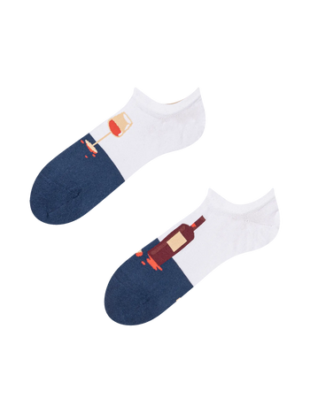 Živahne nizke nogavice za superge Steklenica vina