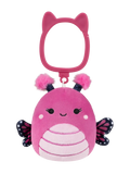 Squishmallows obesek za ključe Marcelina – malinasto rožnati metulj monarh, 9 cm