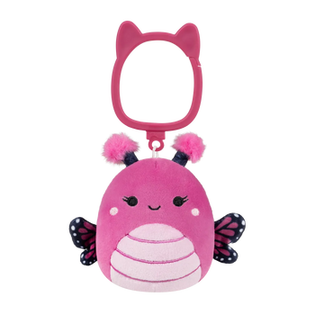 Squishmallows obesek za ključe Marcelina – malinasto rožnati metulj monarh, 9 cm