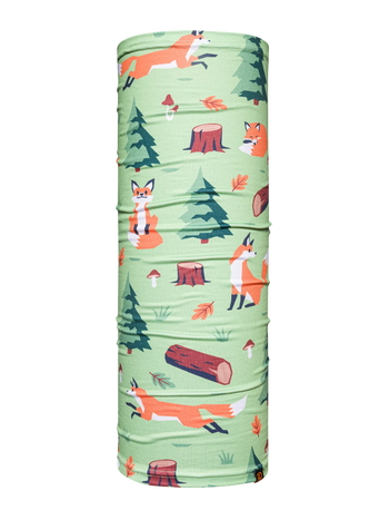 Živahni grelnik vratu Lisica v gozdu