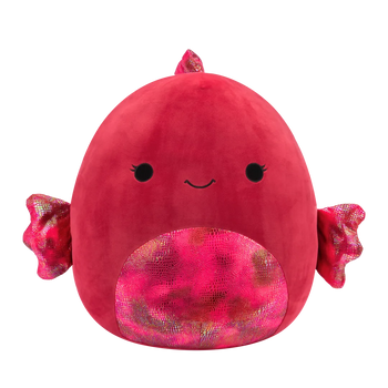 Squishmallows Malinova siamska bojna riba Barella, 40 cm