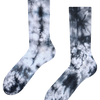 Črne rebraste nogavice tie-dye