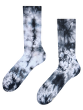 Črne rebraste nogavice tie-dye