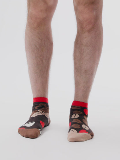 Živahne kratke nogavice Kava ljubezni