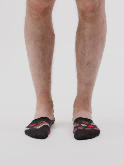 Živahne skrite nizke nogavice Kava ljubezni