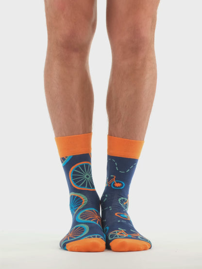 Živahne nogavice Oranžno kolo