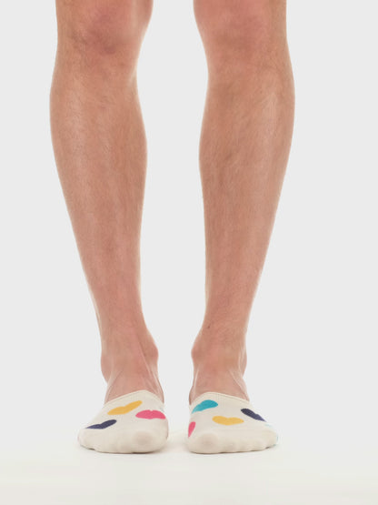 Živahne skrite nizke nogavice Barvita srca