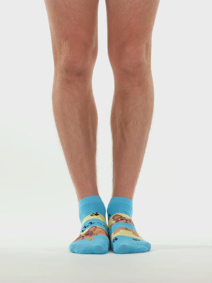 Živahne kratke nogavice Psi in pasovi