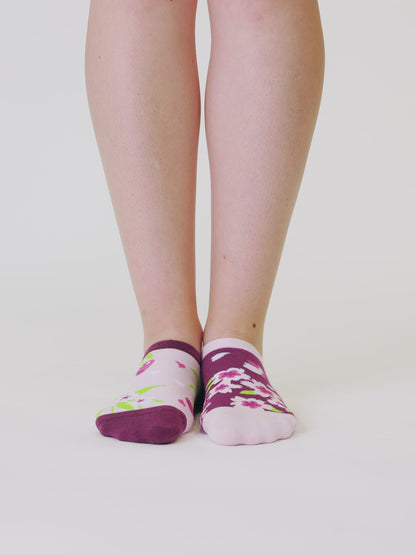 Živahne nizke nogavice za superge Cvetoče češnje